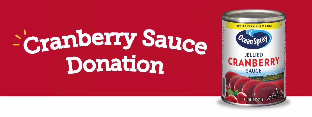 Cranberry sauce donation