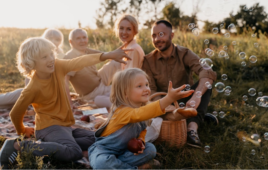 Family outside