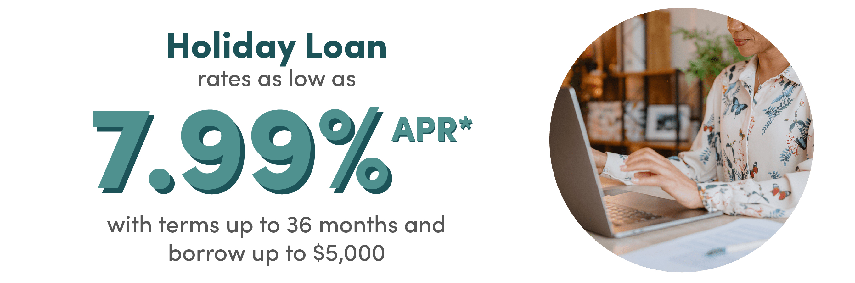 Holiday Loan APR as low as 7.99% APR